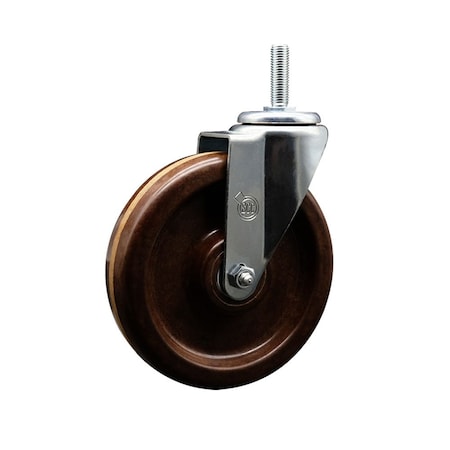 Service Caster 6 Inch High Temp Phenolic Wheel Swivel 34 Inch Threaded Stem Caster SCC SCC-TS20S615-PHSHT-34212